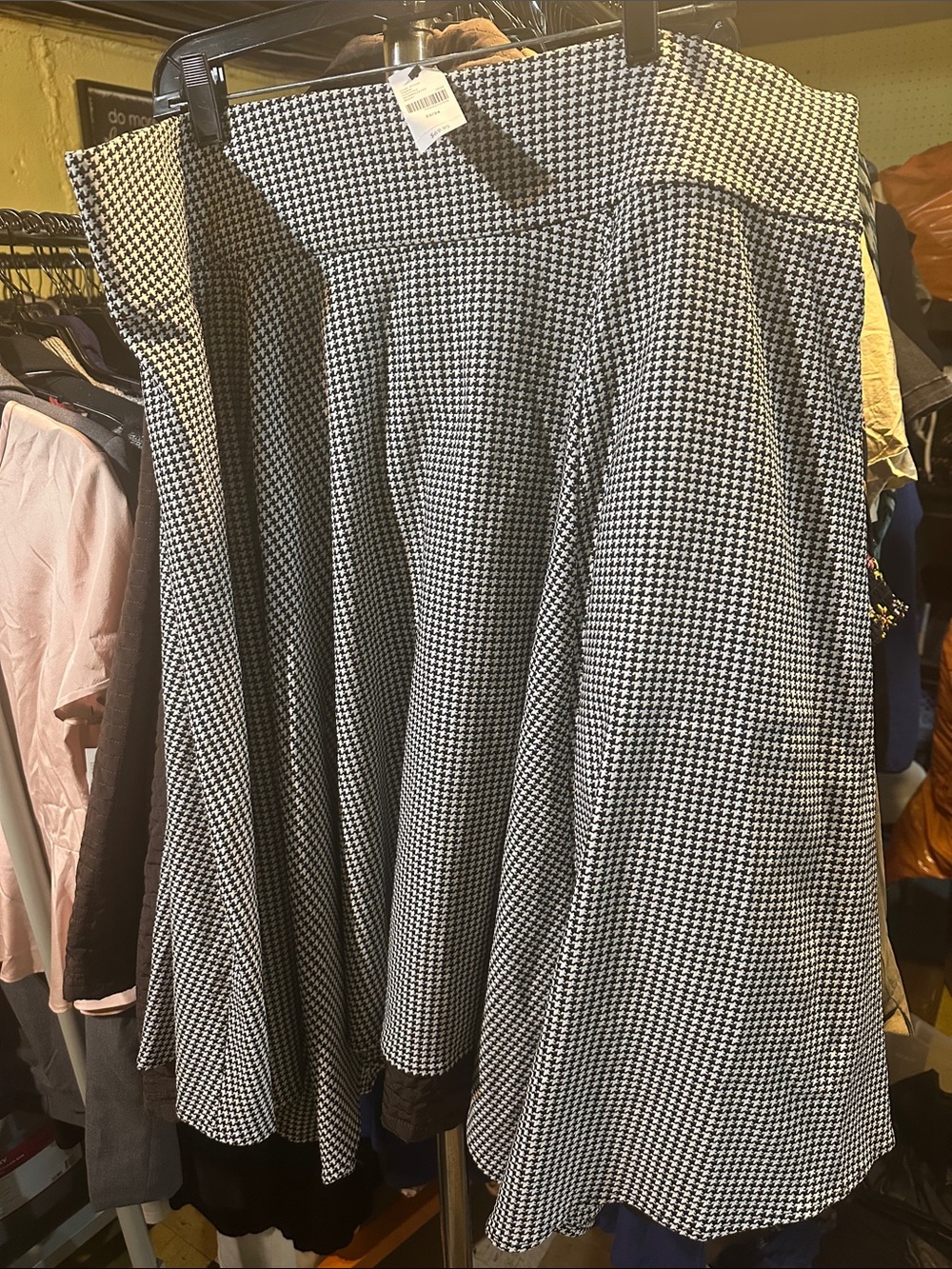 NWT Lane Bryant Black & White Houndstooth Skirt 22/24